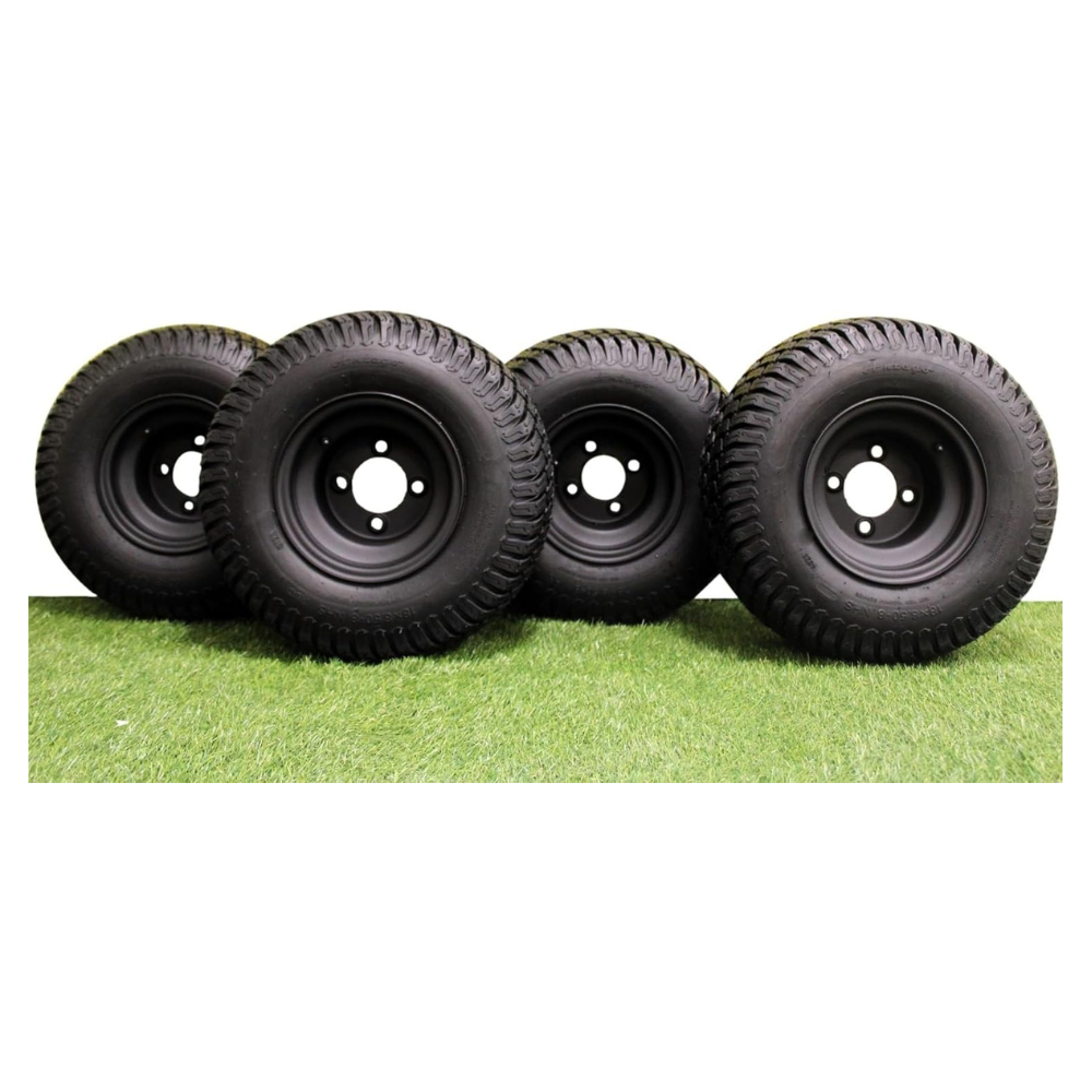 1000-2025-10-12T092418.044.png Antego Tire & Wheel 8" Matte Black Steel Golf Cart Wheels - Set of 4 - Image 1