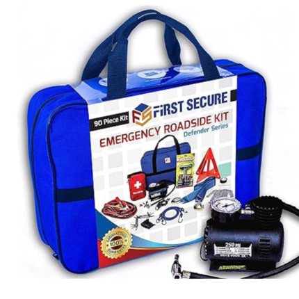 90 Piece Car Emergency Roadside Kit Tool Set